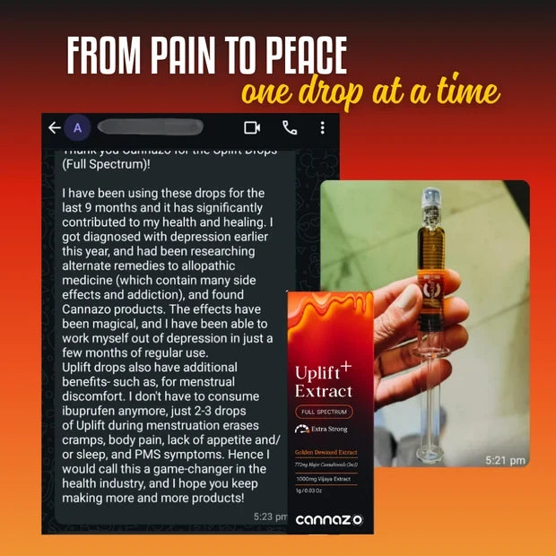 Uplift Plus Strong Full-Spectrum Extract for Chronic Pain, De-Addiction and Insomnia