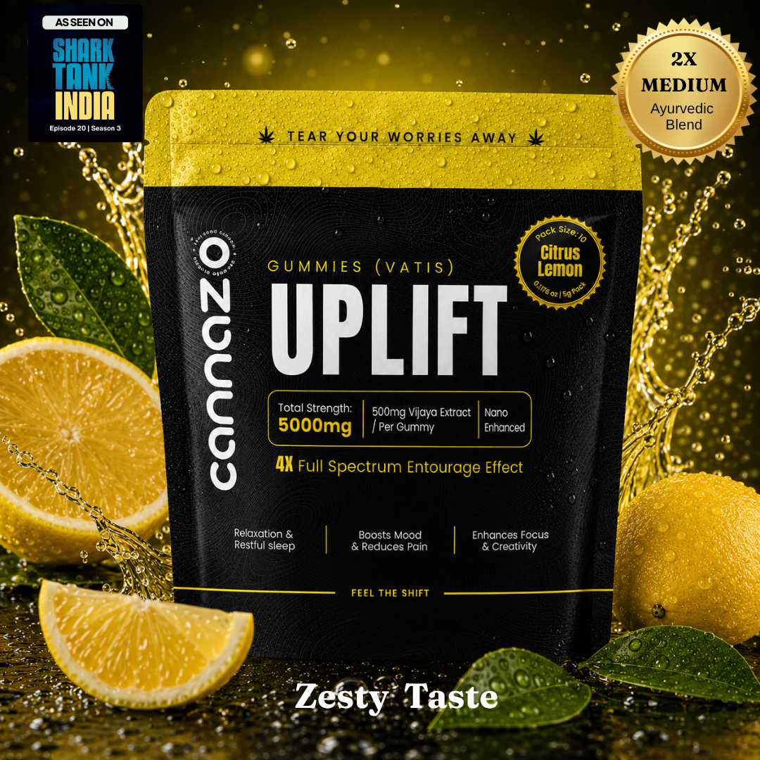 Uplift Gummies -CBD DOMINANT |  500mg Citrus/Sour Lemon Vatis | 200mg Active Cannabinoids | Strong Support for Focus, Relaxation & Better Mood
